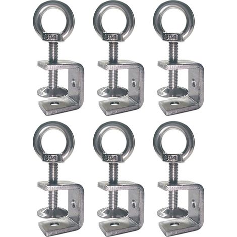 Lot de 6 pinces en C - Petite taille 0 à 25 mm - Ouvertures de mâchoire réglables - En acier inoxydable - Petit serre-joint en métal - Support de serrage - Pince de table M8 - Serre-joints à