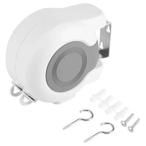 2 x 13m Heavy Duty Retractable Double Wire Wall Mounted Drying Rack (1/3)