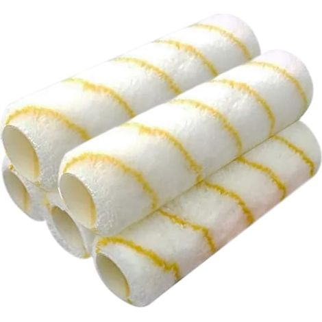 Rouleaux à peinture jaunes (lot de 5) Rouleaux à microfibres de 23 cm Pinceaux Rouleaux à peinture (1/5)