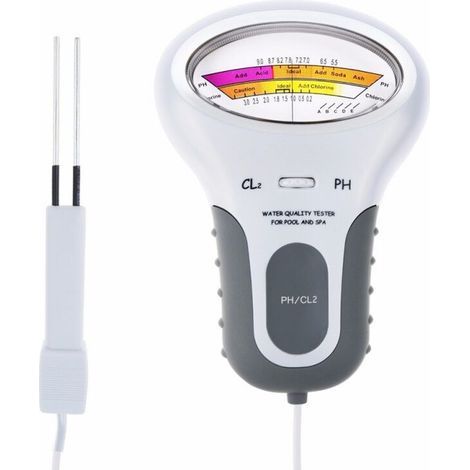 2-in-1-Wasserqualitätsmessgerät mit pH- und Chlormessung für Schwimmbäder, Whirlpools, Aquarien und Pools – Elektronisches pH-Meter, tragbares Chlormessgerät, hochpräzises pH-Meter (1/5)