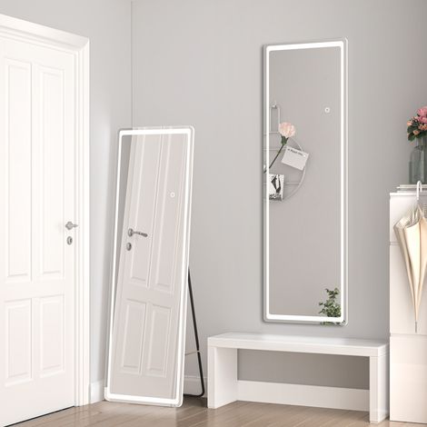 Ganzkörperspiegel mit Beleuchtung Standspiegel led Touch Dimmbar Frisierspiegel 150x40cm (1/5)