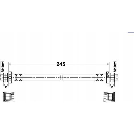 Flexible de frein OEM : 58738-0X100 Hyundai i10 Kia Picanto ARRIÈRE (1/3)