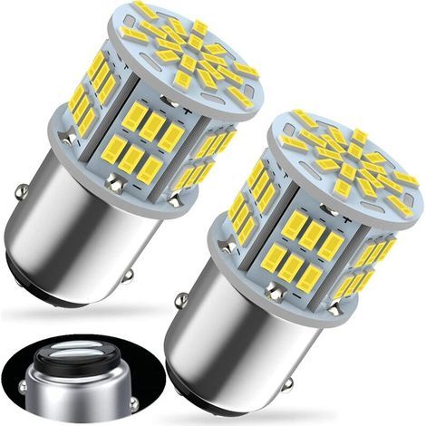 Ampoules LED 1157 12 V et 24 V Blanches Super Luminuses 6000 K pour Feux de Frein Feu Stop et Feux Arrière (1/4)