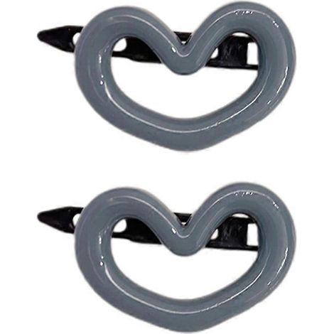 Pinces à cheveux en forme de cœur Y2K en plastique, barrettes mignonnes, accessoires de coiffure tendance (1/5)