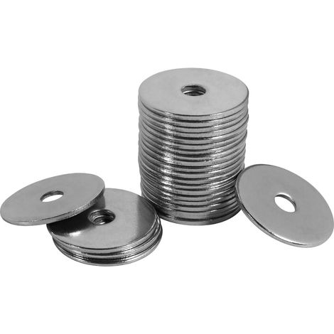Rondelles Metal M5, Rondelle Inox M5 x 25mm, Rondelles Plates 20 Pièces, Rondelle en 304 Acier Inoxydable DIN9021 / ISO7093, Penny Rondelles pour Vis et écrous (1/5)