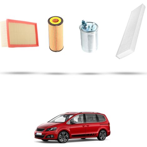Kit tagliando 4 filtri compatibile con Seat Alhambra (7V) 1.9 Tdi 85kw dal 2000 al 2010 (1/5)