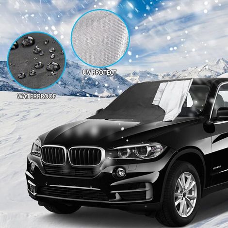 Couverture Pare-Brise Voiture, Bâche Pare Brise Protection Magnétique Couverture Repliable, Universelle Films de protection antigel pour Voiture Anti Givre, Neige, Glace & Soleil, 210 x 120 cm (1/3)