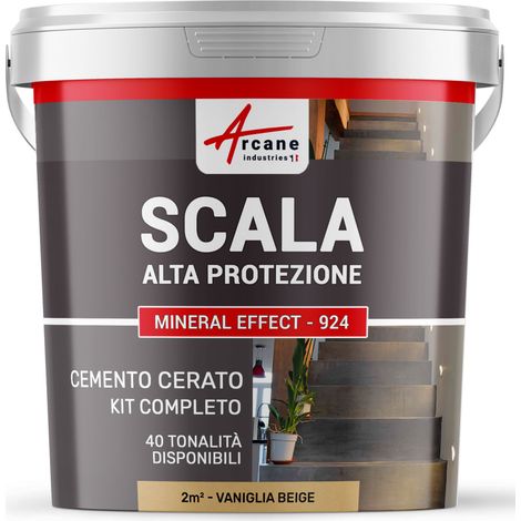 Cemento Cerato Scale - Kit Completo - 2 m² (in 2 strati) Vaniglia Beige - ARCANE INDUSTRIES