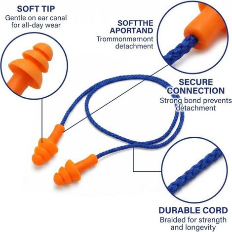 Bouchons D Oreille - Silicone - Anti Bruit - Pour Sommeil Voyage Et Etude - 30 Paires (1/5)