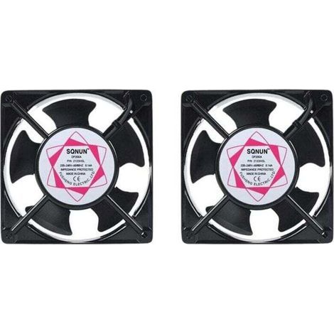 Ventilateur axial pour boîte de cheminée Insérable Haute température Pales en métal Silencieux Universel 120 x 120 x 38 mm-2PCS (1/5)