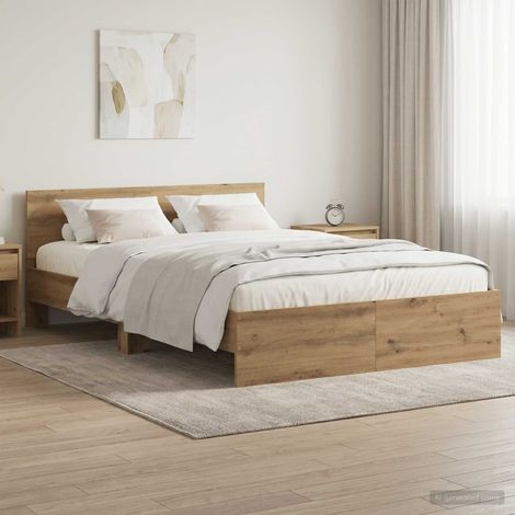 Estructura de cama con cabecero Roble artisan 140 x 200 cm (1/5)