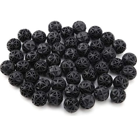 Boules filtrantes biochimiques pour aquarium et étang – 50 pièces en céramique poreuse de 16 mm avec coton inclus (1/5)
