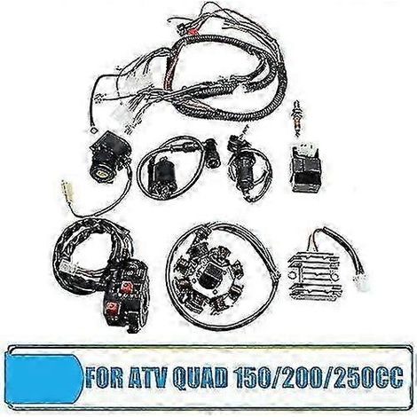 Faisceau de câblage électrique complet, kit stator CDI pour quad ATV 150/200/250cc, édition 0618