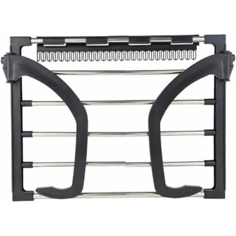 Séchoir à linge pour radiateur - Portable - Tube circulaire - Petite taille - Noir - 32 x 40 cm