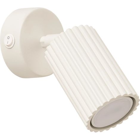 Aplique de pared Moto, beige con interruptor (1/5)