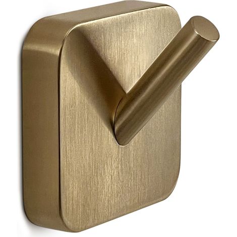 Appendiabiti Bagno 2 Pezzi Oro Matt Fissaggio Viti O Biadesivo Tahiti