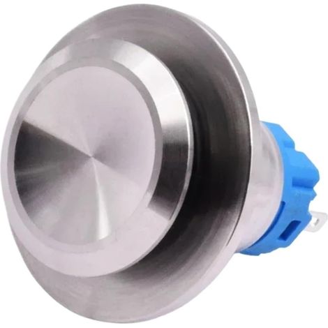 Bouton-poussoir de rechange pour WC (lot 4), 19 mm, en acier (1/5)