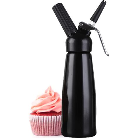 Distributeur de crème fouettée professionnel pour de délicieuses crèmes fouettées maison, sauces, desserts et liqueurs (Rose)