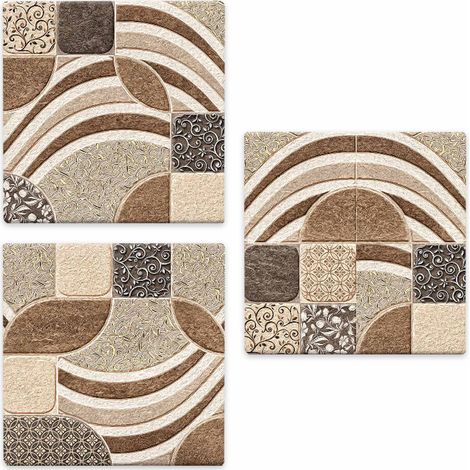 Lupia - SOTTOTUTTO Quadrato Collezione LEAVES TILES Set assortito Sottobicchiere, Sottopiatto o Sottopentola, segnaposto, bomboniera in legno decorato con stampa 48 pz 20x20 cm sotto piatto, pentola