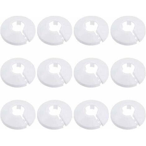 12 pièces bouchons de tuyau 15 mm, bouchons pour tuyaux, radiateurs et canalisations, douilles pour radiateurs, prises rondes blanches pour tubes