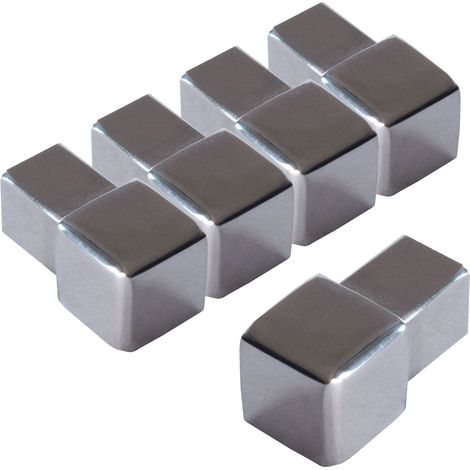 Dalsys Endstück für Fliesenschiene Quadratprofil Edelstahl, Fliesenprofil - Poliert 10mm, 5 Stück