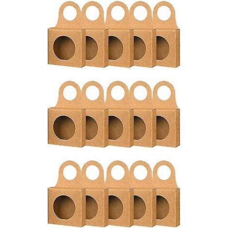 DBBEGK Lot de 25 boîtes à vin avec fenêtre, boîte à charcuterie, boîte à vin, boîtes cadeaux pliables à suspendre