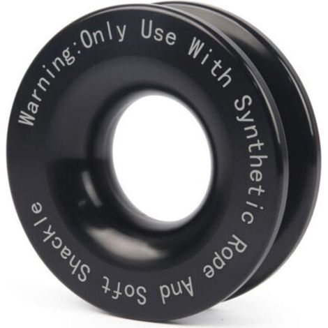 Anneaux de remorquage pour treuil, résistance à la rupture de 41 000 lb, poulie de retenue de corde, roue de remorquage pour VTT, UTV, SUV, camion et véhicule tout-terrain (1/5)