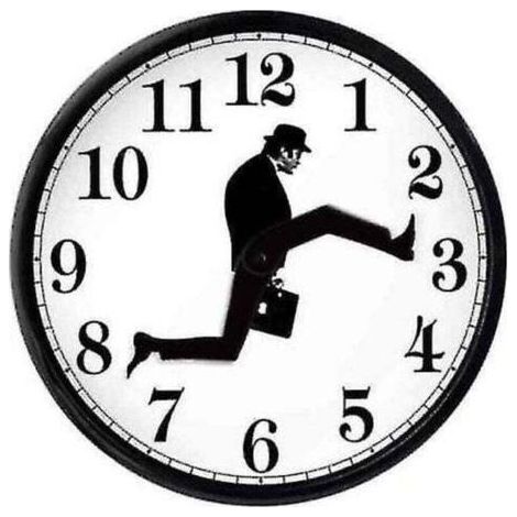 Horloge murale silencieuse et inspirante « Silly Walk » – Œuvre d’art créative – Idée cadeau – Noire (1/5)