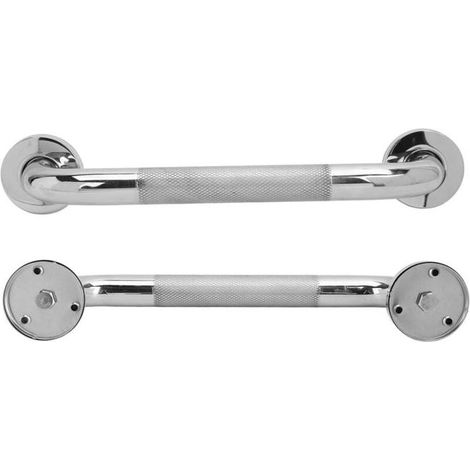 Barre d'appui de douche texturée antidérapante - Poignée de sécurité en acier inoxydable pour salle de bain, support pour personnes âgées, 12 pouces (longueur 11,8", diamètre du tuyau) (1/5)