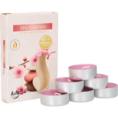 KOTARBAU Lot de 6 bougies chauffe-plat parfumées Spa Garden - Durée de combustion : 4 heures (1/5)