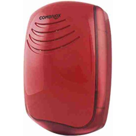 Búho blanco Sirya para exteriores con luces rojas intermitentes - COMBIVOX - Cod.61.054