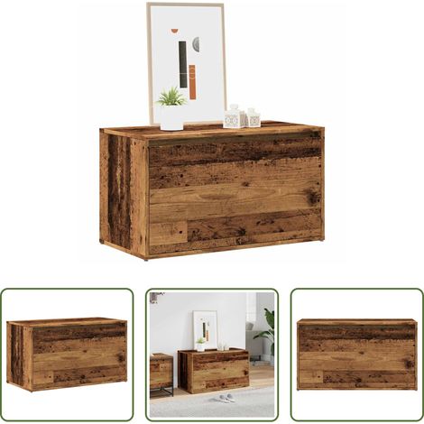 Rangement - Banc d'entrée 80x40x45 cm vieux bois bois d'ingénierie (1/5)