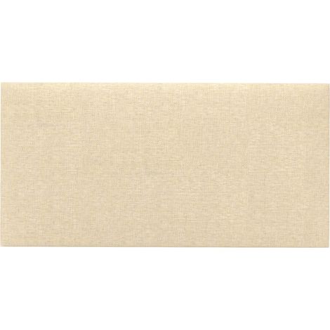 Testiera da Parete 12 pcs Crema 30 x 15 cm Tessuto vidaXL