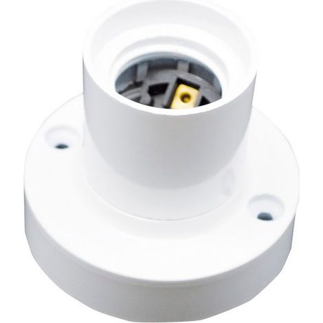 Portalámparas superficie e27 4a 250 v blanco ø67 x 57 mm