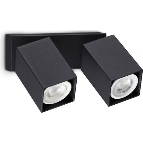 Ideal Lux Applique moderna DYNAMITE 2 luci GU10 nero metallo