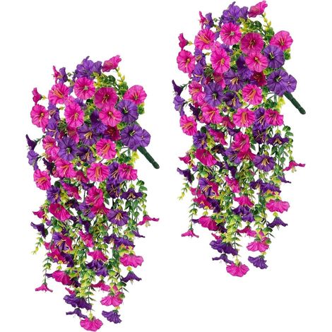 Glissia artificielle 2 pièces résistants aux UV colorés non décolorés artificielles pour décoration extérieure Pour mur maison clôture mariage anniversaire porche patio (1/5)