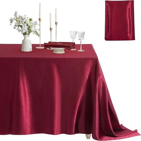Satintischdecke für den Garten geeignet für Frühling Esszimmer Partys Hochzeiten oder einfach zu Hause in der Küche oder im Wohnzimmer Königsblau 152 (1/5)