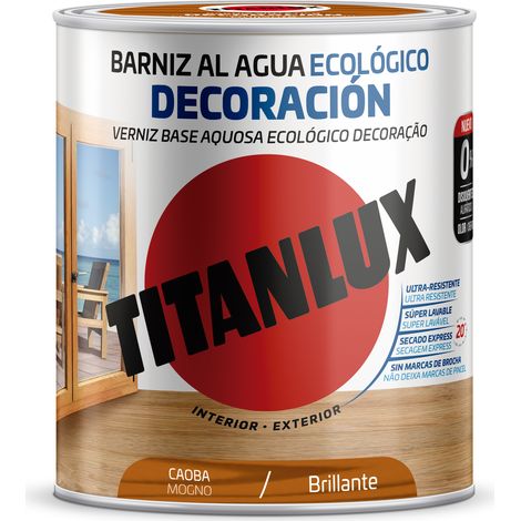 -CAHERSA- BARNIZ ECOLOGICO DECORACION TX.BRILLANTE CAOBA 750ML TITAN