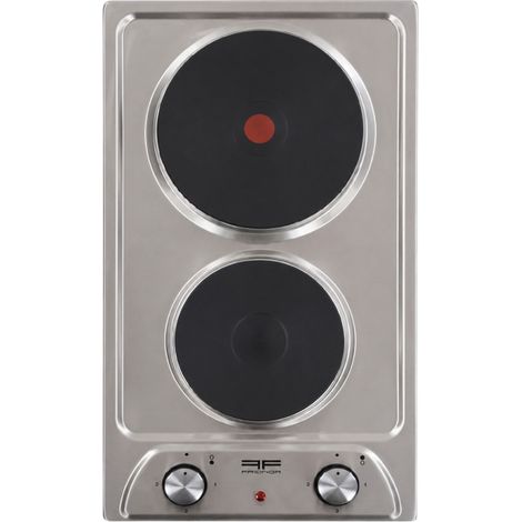 Elektrokochplatte, 2 Kochstellen, Edelstahl, 290x510mm (1/2)