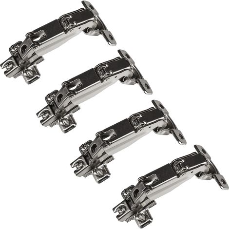 4er Pack - Topfband Winkelscharnier 165° Eckanschlag + Kreuzplatte Möbelscharnier Schrankscharnier (1/3)