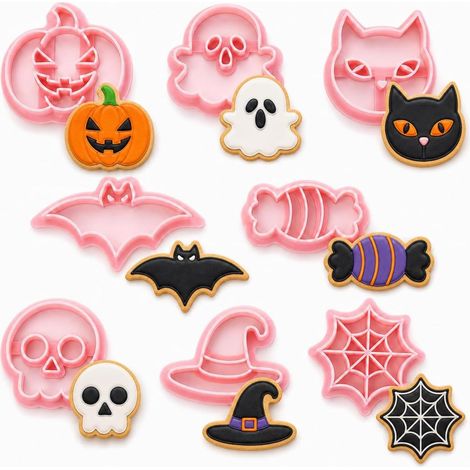 Tampons Pâtisserie Halloween – 8 Pièces, Biscuits, DIY, Moulage (1/5)
