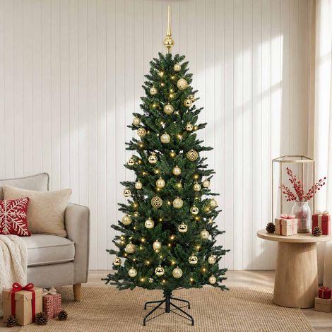 vidaXL Árbol de Navidad artificial con bolas 120 cm 150 LED (1/5)