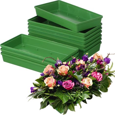 10 Plateaux en Mousse pour Compositions de Fleurs Supports pour Terreau Floral en Plastique 10 Pièces Adaptés Mariage et Décoration D’Intérieur Fixation Solide pour Fleurs (1/5)
