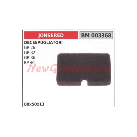 Filtro de aire desbrozadora JONSERED GR 26 32 36 40 003368
