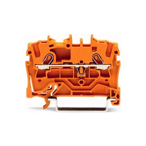 Morsetto Passante 2 Poli Arancione Wago 2001-1202, 1.5 mm² (1/3)