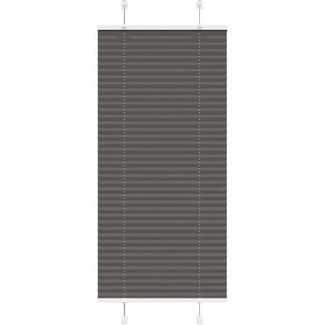 Plissee Schwarz 55x100 cm Stoffbreite 54,4 cm Polyester