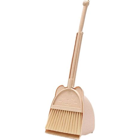 Ensemble Balai Et Pelle - 2 Pièces - Plastique ABS - Kit Nettoyage éducatif - Maison Maternelle - Beige (1/5)