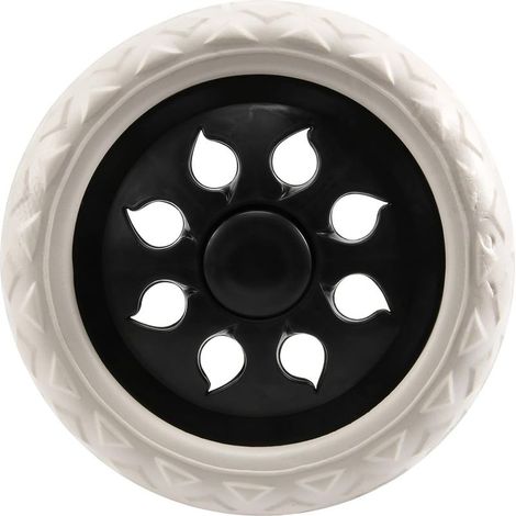 Noir Blanc Noyau Plastique Mousse Chariot pour Achats Roulettes Panier Roue (1/5)