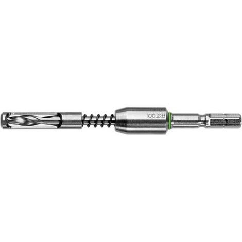Festool – Foret à métaux 5mm pour perceuse – Centrage précis pour ferrures alignées – Pour bois dur et teck – Compatible avec perceuses standards