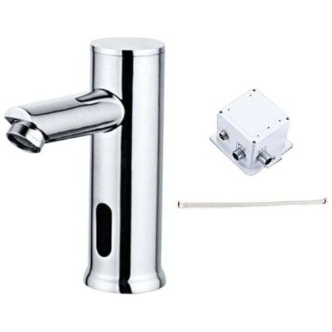 Automatischer Sensor-Wasserhahn, automatischer Sensor-Küchenspülen-Wasserhahn, bewegungsaktivierter intelligenter Badezimmer-Waschbecken-Wasserhahn, batteriebetriebener Kaltwasser-Waschbecken-Wasserha